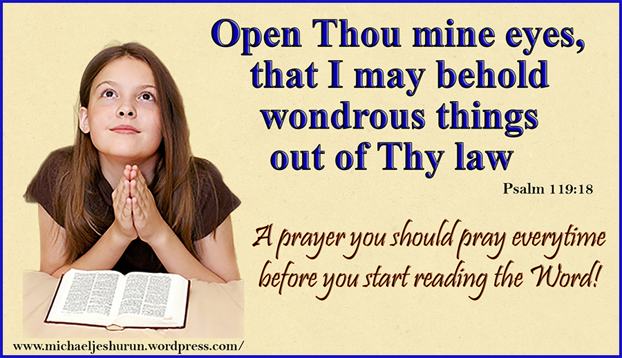 PRAY FOR GOD TO OPEN YOUR EYES |
